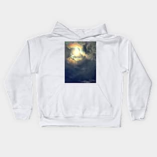 Sun Shining Through the Clouds - Cloudy Sunny Day Kids Hoodie